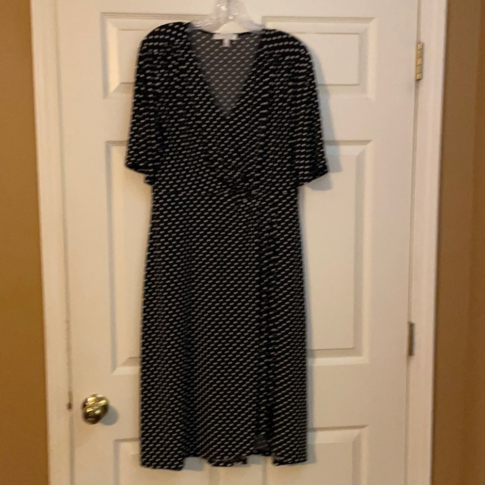Chaus New York Black/White Polka Dot Dress Size L